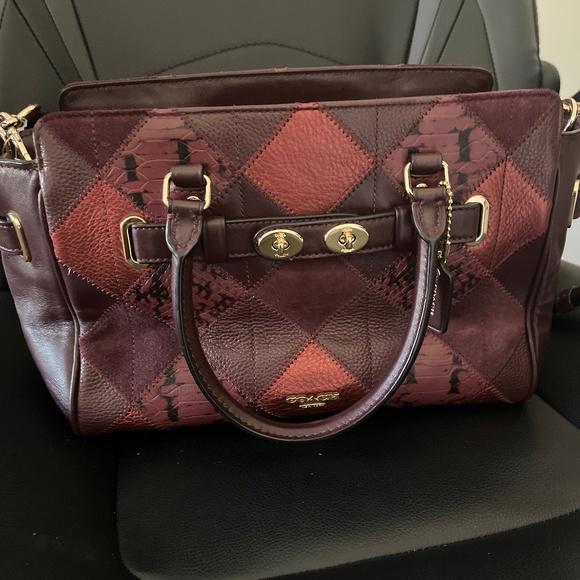 Coach Handbags - COACH Nwot Blake Carryall Maroon Patchwork Handbag